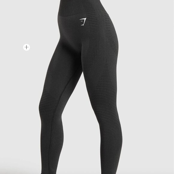 New Gymshark Vital Seamless Leggings Black Marl size Small S - Picture 1 of 1